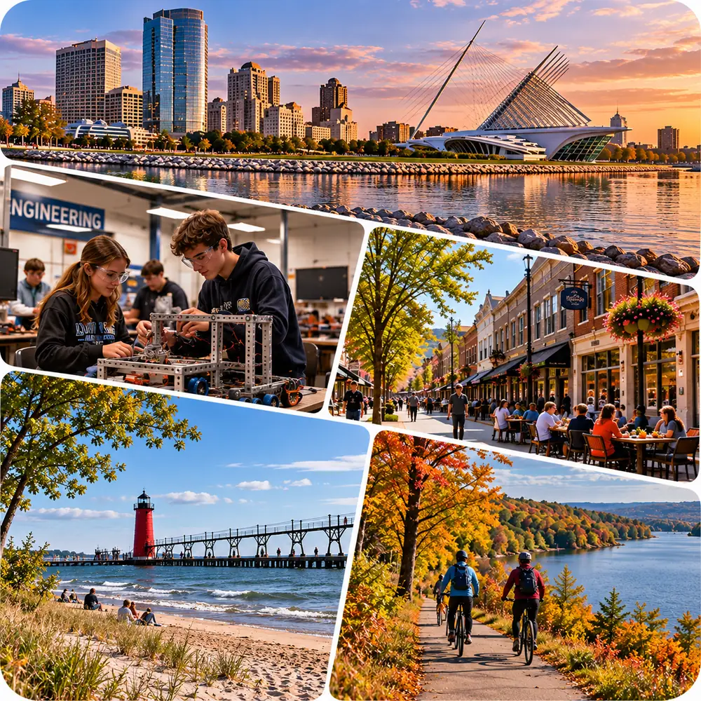 Panoráma regiónu Juhovýchodný Wisconsin