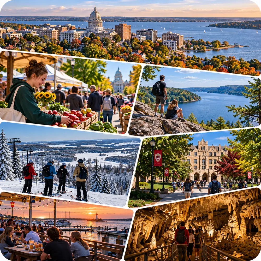 Panoráma regiónu Južný Wisconsin
